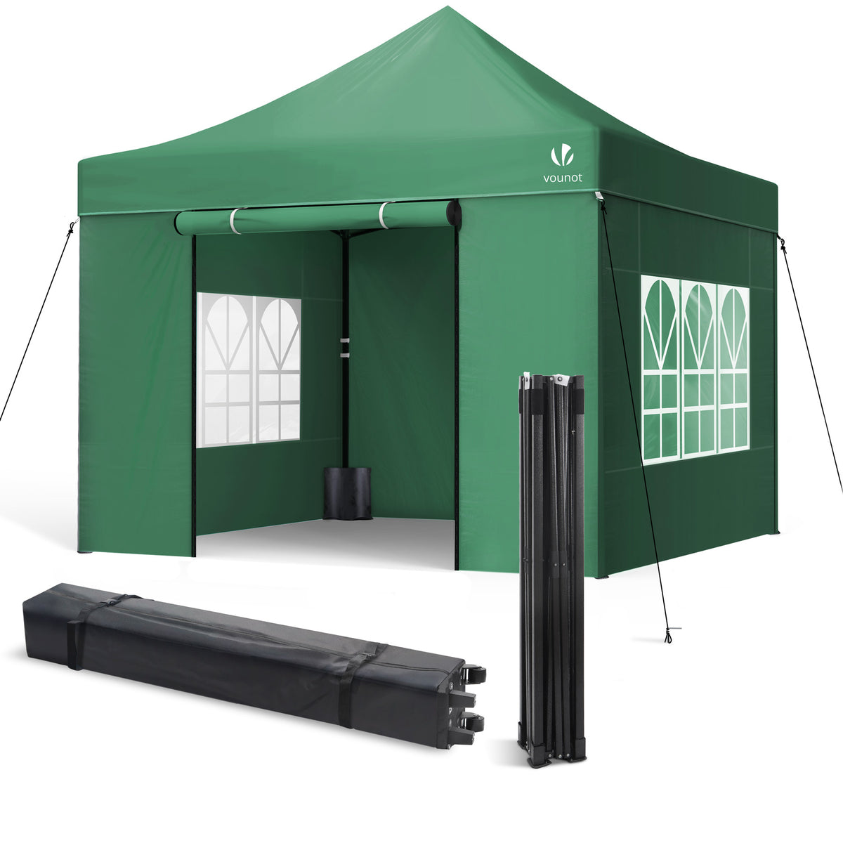 pavillon zelt 6x3 Pavillon 3x3m, Wasserdichter Faltpavillon, Faltbar Partyzelt mit 4 Sei–  VOUNOT DE