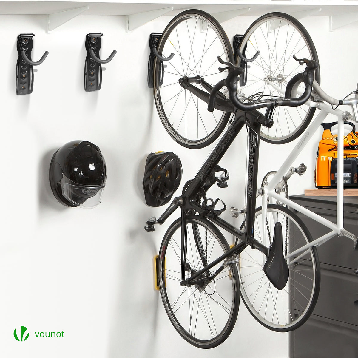 wandhalterung für mehrere fahrräder Fahrrad Wandhalterung 4er-Set zum Aufhängen, Schwarz– VOUNOT DE