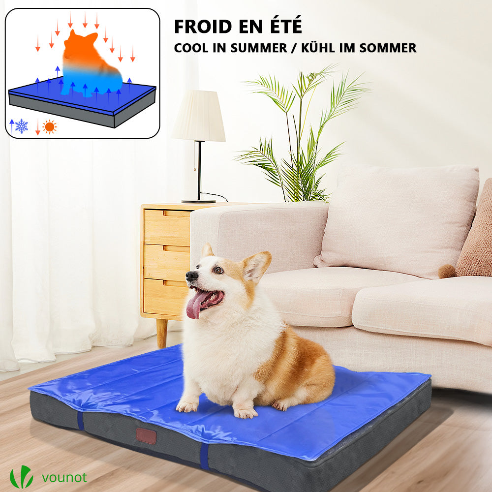 Orthopädisches Hundebett mit Kühlmatte, Hundekissen Mittelgroße Hunde –  VOUNOT DE