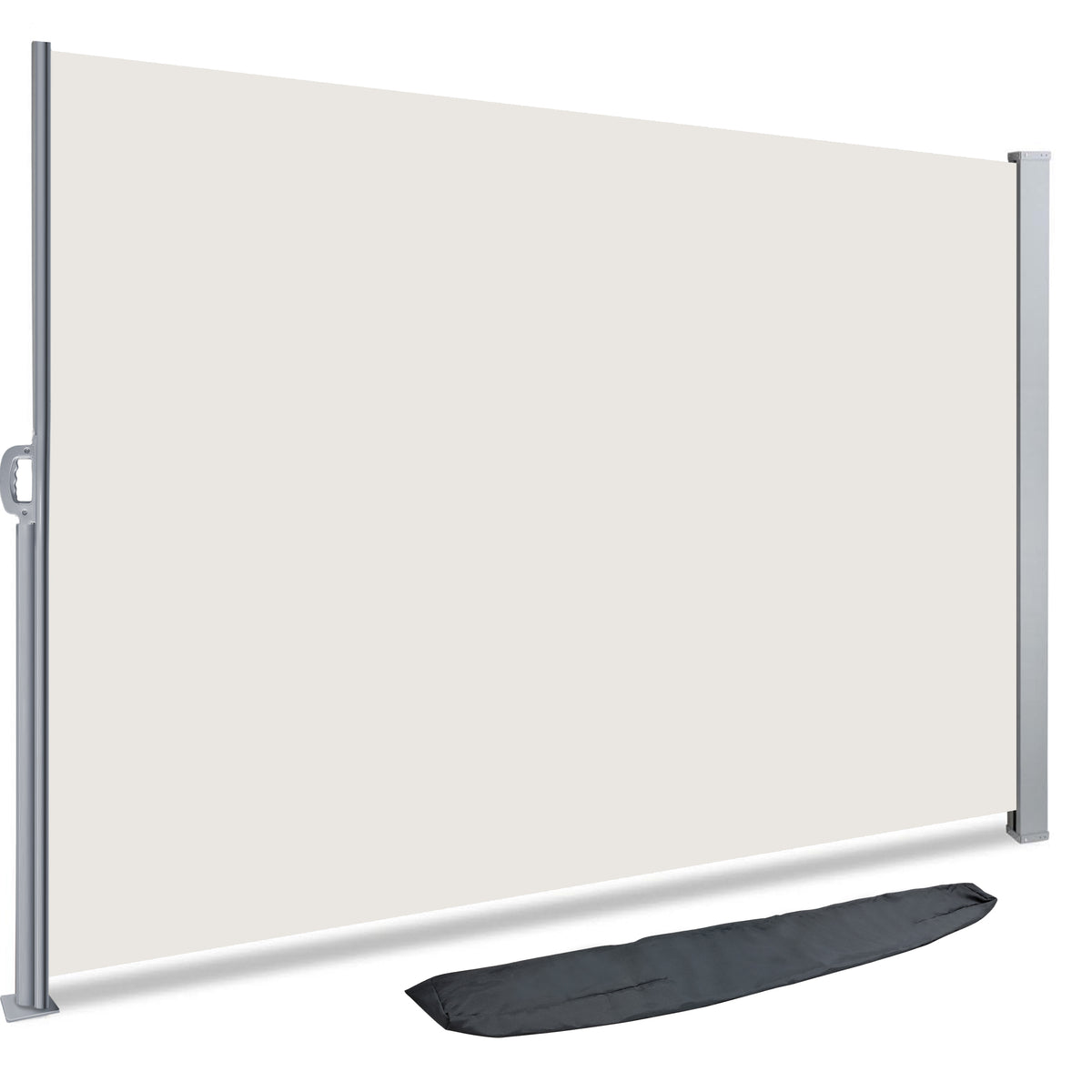 Terrasse Markise Myheimly Seitenmarkise 60x300cm Grau - Ausziehbarer Sichtschutz Für Balkon & Terrasse Windschutz Terrasse Polyester