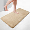 Badematte Rutschfeste Mikrofaser Badezimmerteppich 60x110cm Beige