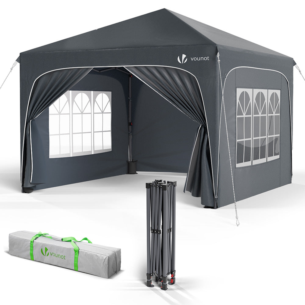 Preisvergleich Für Sekey Faltpavillon 3x3 Mit Seitenteilen Wasserdicht, Pavillon Winterfest Und Wasserdicht, Mit 4 Seitenteilen, (inkl. 4 Seitenteile),, In Der Farbe Blau | Ladendirekt