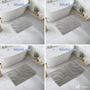 Badematte Rutschfeste, Mikrofaser Badezimmerteppich Wellenmuster 50x80cm Grau - VOUNOT DE