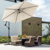 Ampelschirm mit Schutzhülle, Sonnenschirm 300cm Beige - VOUNOT DE