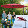 Ampelschirm mit Schutzhülle, Sonnenschirm 300 cm, Rot - VOUNOT DE
