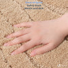 Badematte Rutschfeste, Mikrofaser Badezimmerteppich Wellenmuster 50x80cm Beige - VOUNOT DE