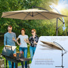 Ampelschirm mit Schutzhülle, Sonnenschirm 300 cm, Khaki - VOUNOT DE