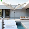 Ampelschirm mit Schutzhülle, Sonnenschirm 300cm Beige - VOUNOT DE
