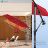 Ampelschirm mit Schutzhülle, Sonnenschirm 300 cm, Rot - VOUNOT DE