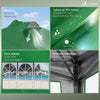 Pavillon 3x3m Pop Up Faltpavillon mit 4 Seitenteilen und 4 Sandsäcke, grün - VOUNOT DE