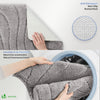 Badematte Rutschfeste, Mikrofaser Badezimmerteppich Wellenmuster 50x80cm Grau - VOUNOT DE