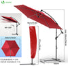 Ampelschirm mit Schutzhülle, Sonnenschirm 300 cm, Rot - VOUNOT DE