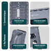 Klapphocker Faltbar Rutschfester Tritthocker mit Tragegriff 37 x 30 x 32,5 cm Grau - VOUNOT DE
