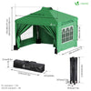 Pavillon 3x3m Pop Up Faltpavillon mit 4 Seitenteilen und 4 Sandsäcke, grün - VOUNOT DE