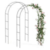 2er Set Rosenbogen Metall Stabil Gartenbogen 240x140x37cm Schwarz
