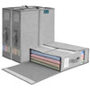 3 Stück Bettwäsche Organizer mit Sichtfenster 38,5x33x12 cm Grau
