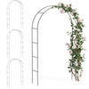 4er Set Rosenbogen Metall Stabil Gartenbogen 240x140x37cm Schwarz