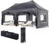 VOUNOT 3x6m Faltpavillon Pavillon Wasserdicht mit 6 Seitenwänden, Partyzelt Gartenzelt Grau