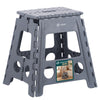 Klapphocker Faltbar Rutschfester Tritthocker mit Tragegriff 39 x 32 x 40 cm Grau - VOUNOT DE