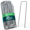 250 Stück Erdanker verzinktes Metall, U-förmige Bodenanker 150 × 30 mm, Ø 3 mm
