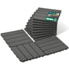 11 Stück WPC Terrassenfliesen 30x30 cm, Klickfliesen Outdoor 1m² Anthrazit