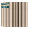 6er Set Akustikpaneele 120 × 60 × 2,1 cm, Akustik Wandpaneele in Holzoptik Weiß-Eiche