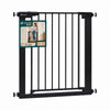 Treppenschutzgitter ohne Bohren 75-82 cm, Türschutzgitter für Hunde Katzen, Schwarz