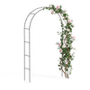 Rosenbogen Metall Stabil Gartenbogen 240x140x37cm Schwarz
