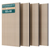 4er Set Akustikpaneele 120 × 60 × 2,1 cm, Akustik Wandpaneele in Holzoptik Weiß-Eiche