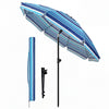 Sonnenschirm Strandschirm 200cm mit Tragetasche und Bodenanker Blaue Streifen - VOUNOT DE