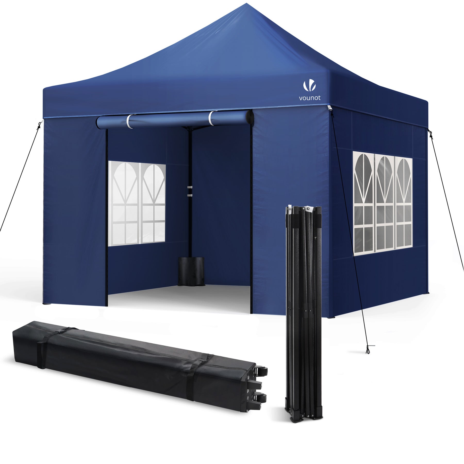 zelt faltbar 3x6 Pavillon 3x3m, Wasserdichter Faltpavillon, Faltbar Partyzelt mit 4 Sei–  VOUNOT DE