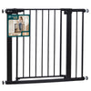 Treppenschutzgitter ohne Bohren 89-96 cm, Türschutzgitter für Hunde Katzen, Schwarz
