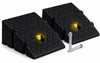 2X Bordsteinrampe PP Tragbar Türschwellenrampe 13cm Hoch Schwarz