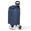 Aluminium Einkaufstrolley Treppensteiger, Trolly Einkaufswagen Klappbar, 2 Räder, Wasserdicht Oxford, 59L, Marineblau