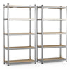 5-stufiges Schwerlastregal 2er Set, Regal Lagerregal Kellerregal, 180x90x40cm