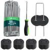 100 U-Erdanker Heringe mit 50 Scheiben 150×30 mm Verzinktes Metall