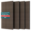 4er Set Akustikpaneele 120 × 60 × 2,1 cm, Akustik Wandpaneele in Holzoptik Dunkel-Eiche - VOUNOT DE