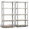 5-stufiges Schwerlastregal 2er Set, Regal Lagerregal Kellerregal 150x70x30cm