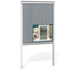 Insektenschutzrollo Fenster PVC Rahmen zuschneidbar  L100 x H160 cm Weiß