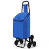Einkaufstrolley Klappbar mit 6 Räder, Treppensteiger 32L, Blau