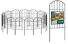 25 Paneele Dekorative Gartenzaun Metall Steckzaun 61x33cm Schwarz