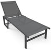 Sonnenliege Gartenliege aus Aluminium und Textilene 190x62x31cm Grau - VOUNOT DE