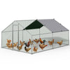 Metall Hühnerstall Hühnerhaus Freilaufgehege mit PE-Farbtuch 4x3x2m - VOUNOT DE