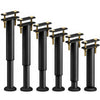 6X Möbelfüße Verstellbar Metall Höhenverstellbar 25-43 cm Schwarz