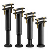 4X Möbelfüße Verstellbar Metall Höhenverstellbar 18-32 cm Schwarz