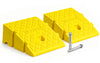 2X Bordsteinrampe PP Tragbar Türschwellenrampe 11cm Hoch Gelb