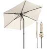 VOUNOT® Sonnenschirm 270 cm knickbar UV 50+ Sonnenschutz Gartenschirm Balkonschirm Beige