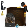 Flexibler Gartenschlauch 15m, Flexibel Wasserschlauch Dehnbarer mit 10 Sprühfunktionen, Messinganschlüssen,Orange
