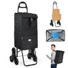 Einkaufstrolley Klappbar mit 6 Räder und Kühlfach, Treppensteiger, 40L