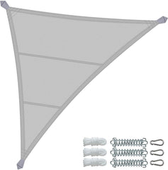 Wasserdicht Sonnensegel Dreieckig mit Befestigung Set, 3x3x3m, Grau– VOUNOT DE